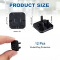 thumbnail image 2 of Uxcell 12 Pack Outlet Covers Proofing, Electrical Safety Plug Covers Outlets Socket Proof Caps Easy Install Plug Power Sockets Protectors for 3-Prong Wall Plate, Square Cute Black, 2 of 6