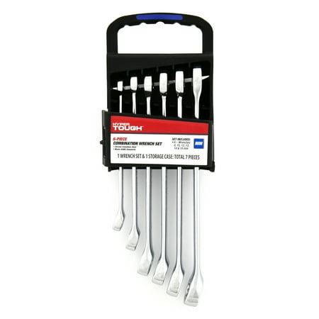 Hyper Tough 6-Piece Metric Combination Wrench Tool Set, Hand Tools