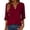 Wine #139, variant on Womens Dressy 3/4 Sleeve Tops Trendy Cut V Neck Gradient Tunic Shirts Cute Casual Blouses Spring Summer Outfits Cyan XL