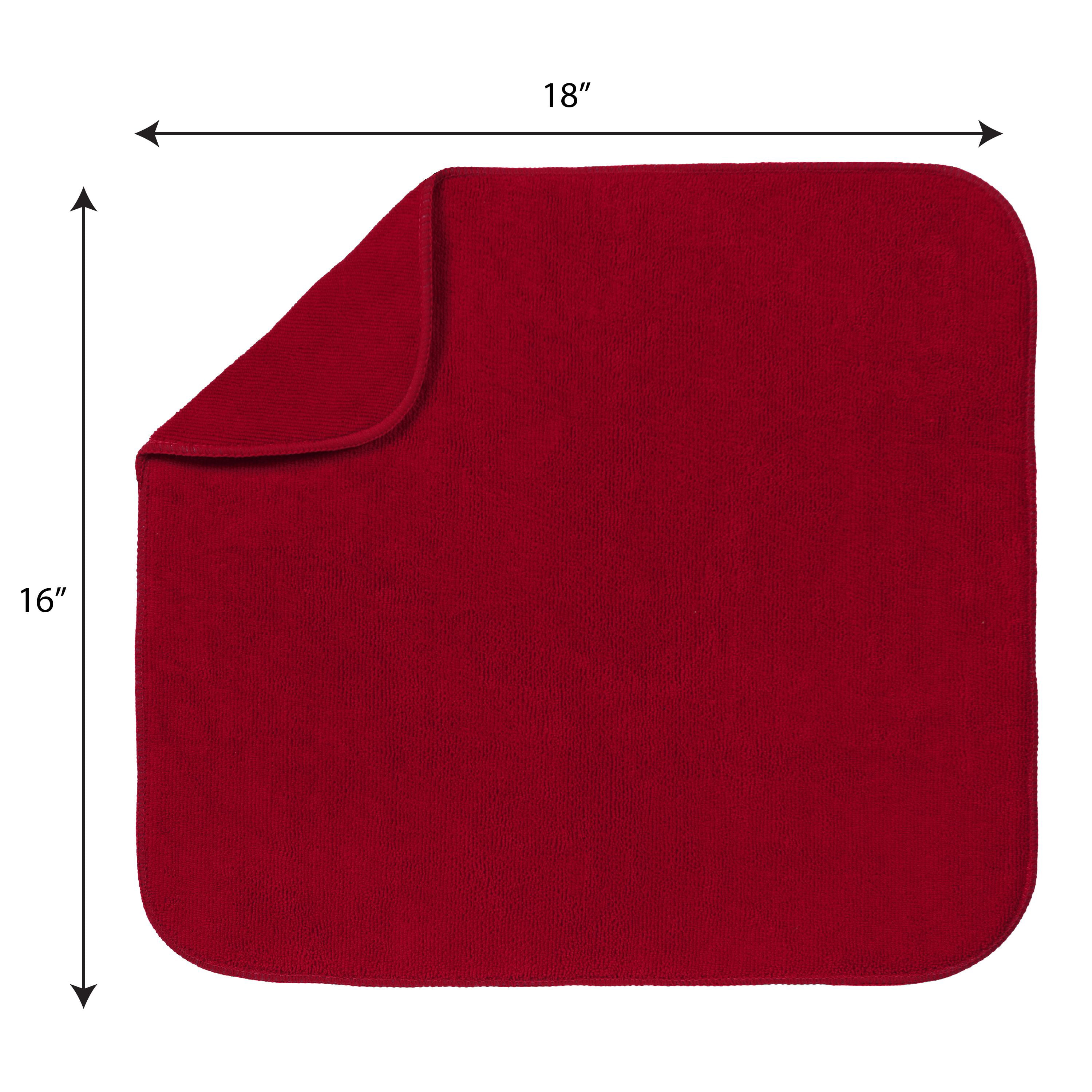15"x 20" red by AsM RED & WHITE DESIGN Kitchen Microfiber Quick Drying Mat 