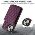 thumbnail image 4 of Crossbody Wallet Case for iPhone 14 Plus, Purse Magnetic Clasp RFID Blocking Card Holder, Elegant PU Leather Flip Kickstand Shockproof Protective Cover for iPhone 14 Plus, Darkpurple, 4 of 8