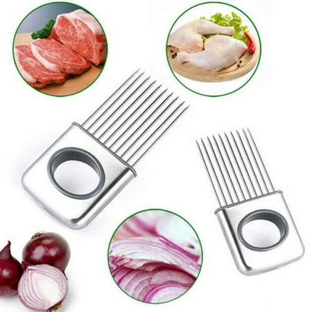 TECHTONGDA Stainless Steel Onion Holder Slicer Vegetable tools Tomato Cutter Kitchen Gadget