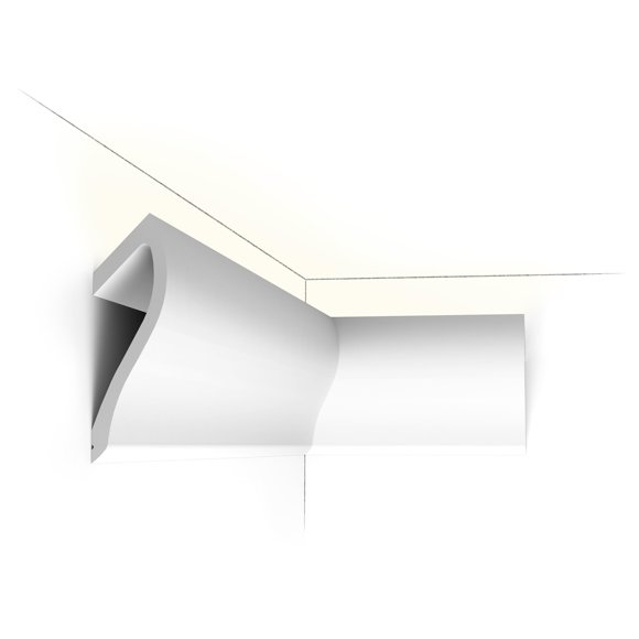 Orac Decor C371 | Purotouch High Density Polyurethane Moulding for Indirect Lighting | Primed White | 7-1/2in Face x 78in Long