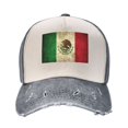 thumbnail image 2 of Men Women Retro-Mexico-Sacred Flag Baseball Cap Golf Dad Hat Adjustable Low Profile Cotton Hat, 2 of 7