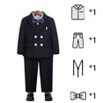 thumbnail image 2 of LYMAYTER Boys Suit Jacket Formal Wedding Party Outfit, Toddler Birthday Proms Dinner Blazers 1Y-15Y, 2 of 8