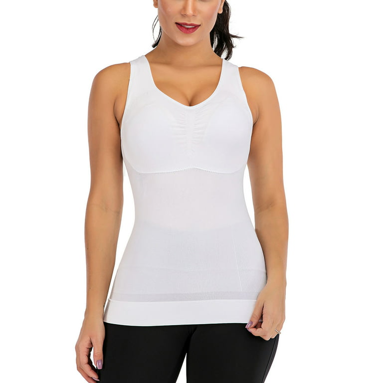 FALEXO Women Tank Top Padded Slimming Tummy Control Compression