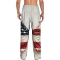 thumbnail image 3 of Daiia American Flag Butterfly Wall Men's Sleep Pant with Pockets and Drawstring,Pajama Pants-Small, 3 of 9