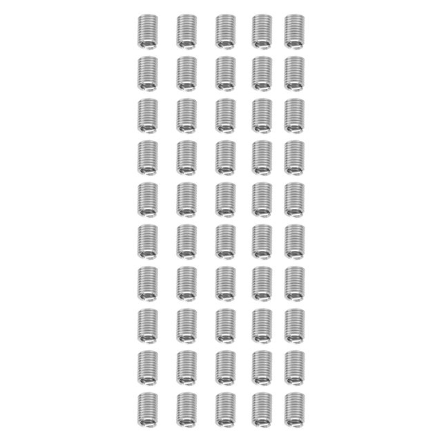 Herramienta de corte de tornillos, 50 piezas de inserción de rosca de alambre, reparación de orificios de tornillo, juego de protección de rosca, tecnología innovadora
