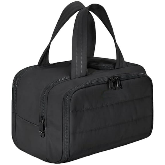 Large Capacity Lightweight Travel Cosmetic Bag for Women Wide Open Toiletry Organizer with Humidity Resistance