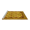 thumbnail image 2 of Ahgly Company Machine Washable Indoor Square Abstract Yellow Modern Area Rugs, 7' Square, 2 of 4
