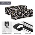 thumbnail image 5 of Ratiio black white Skull bone Pattern Leather Pencil Case, Pencil Pouch with Durable Zipper, Compact and Stylish Organizer for Stationery, Art Supplies, Travel Essentials, 5 of 8