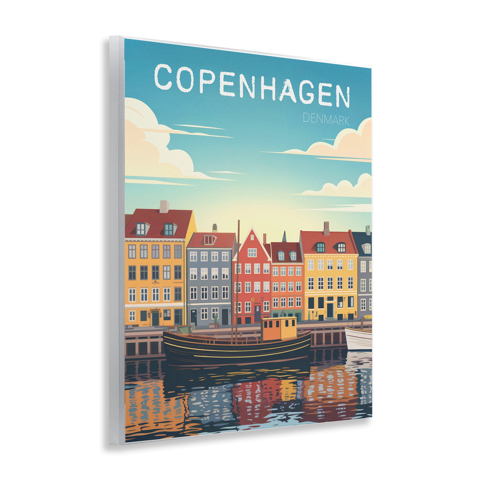 Stupell Industries Copenhagen Cityscape with River Wall Plaque Art, design by Andreas Magnusson