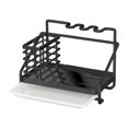 thumbnail image 2 of Soporte para esponjas, escurridor de cepillos, escurridor de fregadero de acero inoxidable con escurridor Negro, 2 of 9