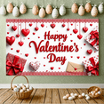 thumbnail image 2 of LUUFILx Valentine's Day Decorative Banner Valentine's Backdrop Photography Props Events Anniversaries Party Supplies Romantic Gifts Wall Decorations, 2 of 7