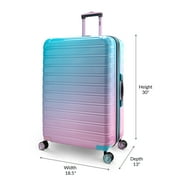 iFLY Fibertech 2-Piece Expandable Hardside Spinner Luggage Set – 20 Carry-On & 28 Checked, Cotton Candy