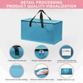 thumbnail image 5 of 4 Pack Extra Large Heavy Duty Moving Bags with Reinforced Zipper & Wide Handles, Moisture-Resistant Storage Bins Packing Cubes for Clothes, College Dorm, Travel, and Home Organization, Blue, 5 of 6