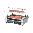 thumbnail image 1 of VEVOR Électrique 18 Hot-Dog 7 Rouleaux Gril Commercial Cuiseur Couvercle de Machine 1050W, 1 of 9