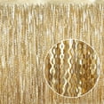 thumbnail image 1 of Cortinas con flecos de aluminio, paquete de 4 unidades, color champán dorado, 1 x 2 m, 1 of 8