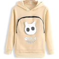 thumbnail image 4 of Sweatshirt Cat Lovers Hoodie Kangaroo Dog Pet Paw Pullovers Cuddle Pouch Sweatshirt Pocket Animal Ear Hooded, 4 of 5