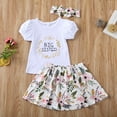 thumbnail image 2 of Kiapeise Sister Matching Print Romper/T-Shirt + Pant/Skirts + Hat/Headband, 2 of 6