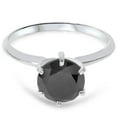 thumbnail image 4 of Pompeii 2 ct 14K White Gold Black Diamond Solitaire Engagement Ring (Black,AAA), 4 of 4