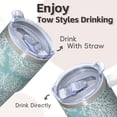 thumbnail image 4 of Double Wall 20oz Geometric Texture Tumbler with Handle, Stainless Steel Insulated Coffee Travel Mug Leak Proof Pattern, 4 of 5