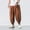 Coffee, variant on ZZwxWA Mens Hippie Pants Casual Elastic Drawstring Tapered Pants Solid Color Baggy Yoga Drop Crotch Trouser