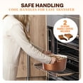 thumbnail image 5 of Gotham Steel Ceramic Hammered 5 Qt Lightweight Dutch Oven Pot with Lid & Holders, Oven Safe & Even Heat Retaining Dutch Oven for Bread Baking Sourdough, Soup, 70% Lighter than Cast Iron, Copper, 5 of 8