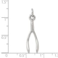 thumbnail image 3 of Sterling Silver Antiqued Wish Bone Charm Pendant, 3 of 4