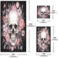 thumbnail image 3 of Coolnut 3 Piece Bath Towels Set, Super Soft Absorbent Flowers Skull Towels for Bathroom Gym Spa Hotel Decor Wash cloth, 3 of 7