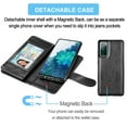 thumbnail image 3 of Galaxy S20 FE 5G Case, Samsung Galaxy S20 Fan Edition Wallet Case, Takfox PU Leather Case Kickstand Cash ID Credit Card Slots Holder Flip Phone Cases Detachable Magnetic Hard Case & Strap,Black, 3 of 7