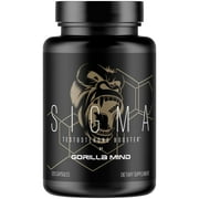 Gorilla Mind Sigma Testosterone Booster with Tongkat Ali and Fadogia Agrestis Extract, 120 Capsules