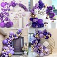 thumbnail image 4 of Kit de arco de guirnalda de globos morados, 122 piezas de 18 12 10 5 pulgadas, globos de confeti de látex, lavanda, globos de látex, lavanda, para mujeres, cumpleaños, baby shower, suministros de decoración de boda Rojo Verde, 4 of 5