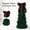 Dark Green, variant on Mini Christmas Tree, Velvet Christmas Decor Tabletop Tower, Pleated Green Christmas Decor with Bow, Desk Dining Table Centerpiece