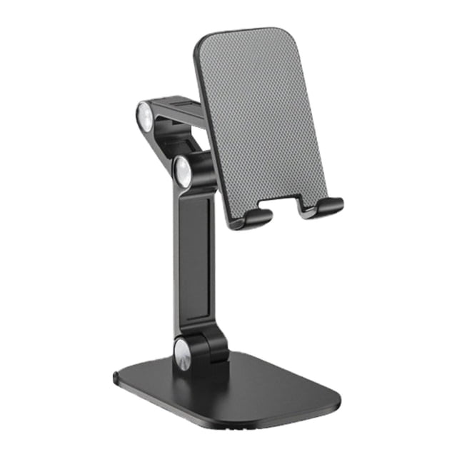 Desktop Cell Phone Holder Adjustable Foldable Portable Cell Phone Holder Desktop Phone Stand Black