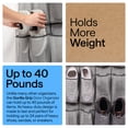 thumbnail image 4 of GORILLA GRIP 24 Pocket Over the Door Shoe Organizer, Mesh Pockets, Up to 40 Pounds, Hang on Doors, Gray Dark Gray Trim, 4 of 10