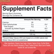 MaryRuths CoQ10 Vegan Antioxidant Metabolism Gummies Raspberry, Adult, 60 Count