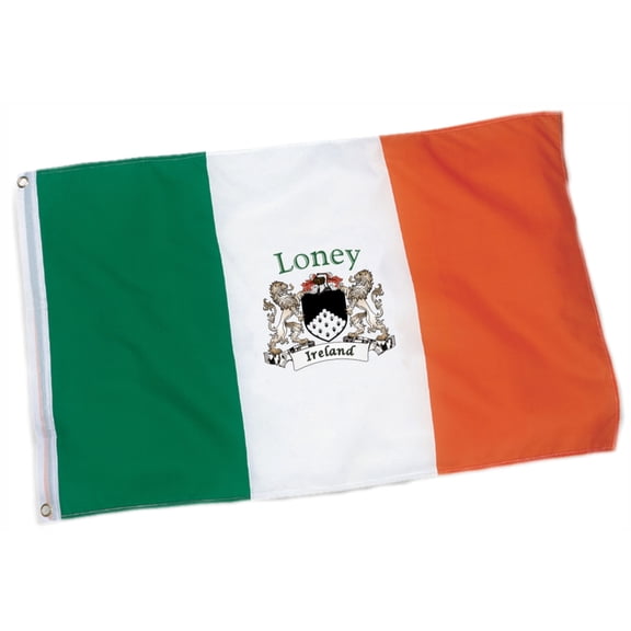 Loney Irish Coat of Arms Flag - 3'x5' foot.