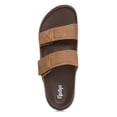 thumbnail image 5 of Floopi Flip Flops for Men with Double Straps Men Beach Sandals With Heal and Arch Support Comfort Fit Men Slides with Indoor & Outdoor Anti Skid Soles, Color Brown, Size 7, 5 of 9