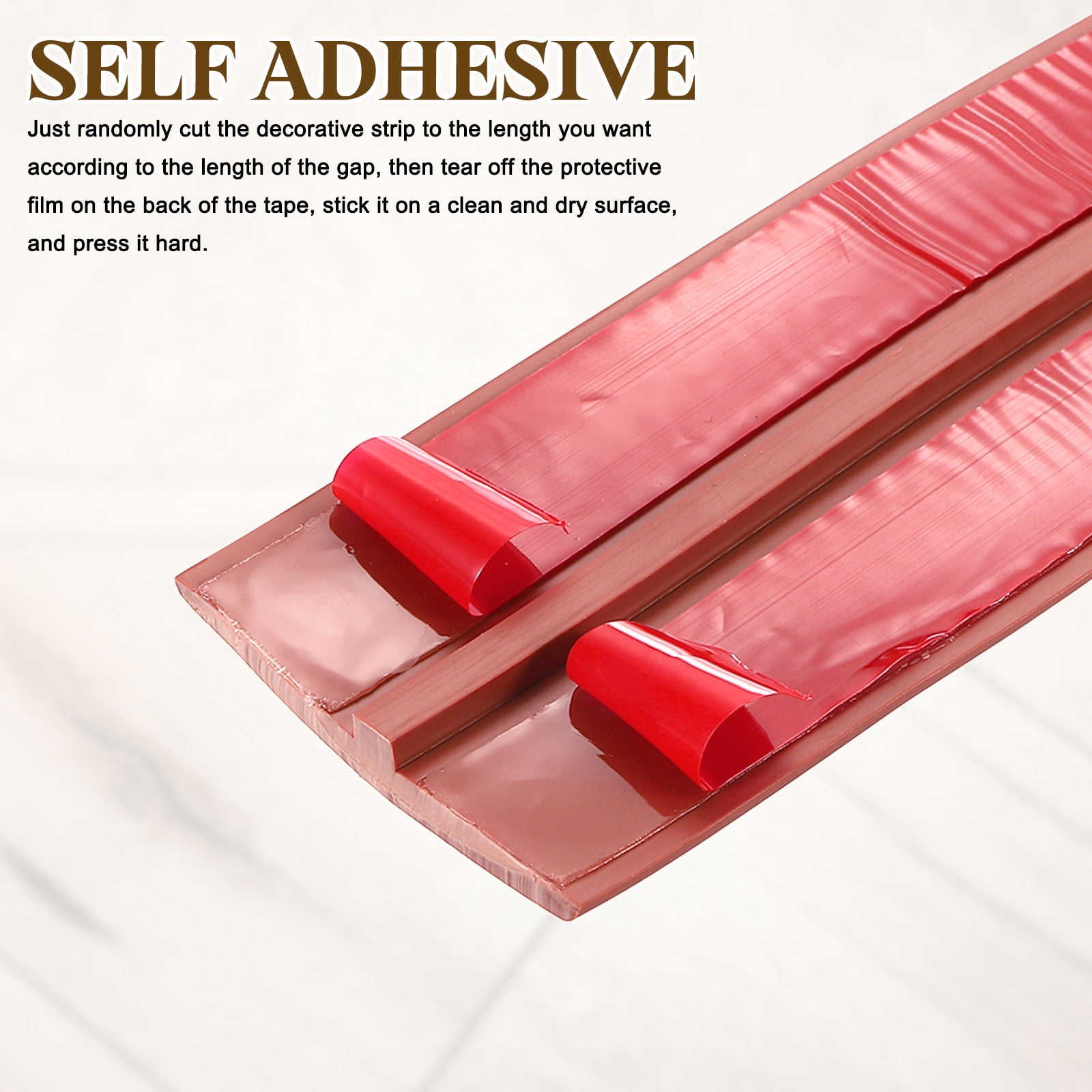 T-Molding Transition Strips, 9.84 ftx1.97" Vinyl Flooring Edging Trim, Walnut