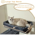 thumbnail image 5 of 70-Inch Cat Tree,Large Cat Tree Tower with Hammock, Scratching Post, Condo and Multi-Level Cat Tower for Large Cats, Cat Activity Center Playhouse, Dark Gray LCT016, 5 of 14