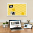 thumbnail image 3 of PinPix 20x16 Custom Cork Bulletin Board Quatrefoil Yellow Poster Board Has a Fabric Style Canvas Finish, Framed in Quatrefoil Yellow, by ArtToFrames (PinPix-279), 3 of 6