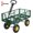 Green, variant on Steel Garden Cart Heavy Duty 900 LBS 4.5 Cu Ft Utility Wagon Removable Sides, 10 inch Tire and Handle Attach to ATV or Tractor Green