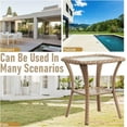 thumbnail image 5 of Outdoor Side Tables for Patio, Wicker/Rattan End Tables, Outdoor Wicker Side Table, Yellow Rattan Glass Top Patio Side Table, 5 of 15