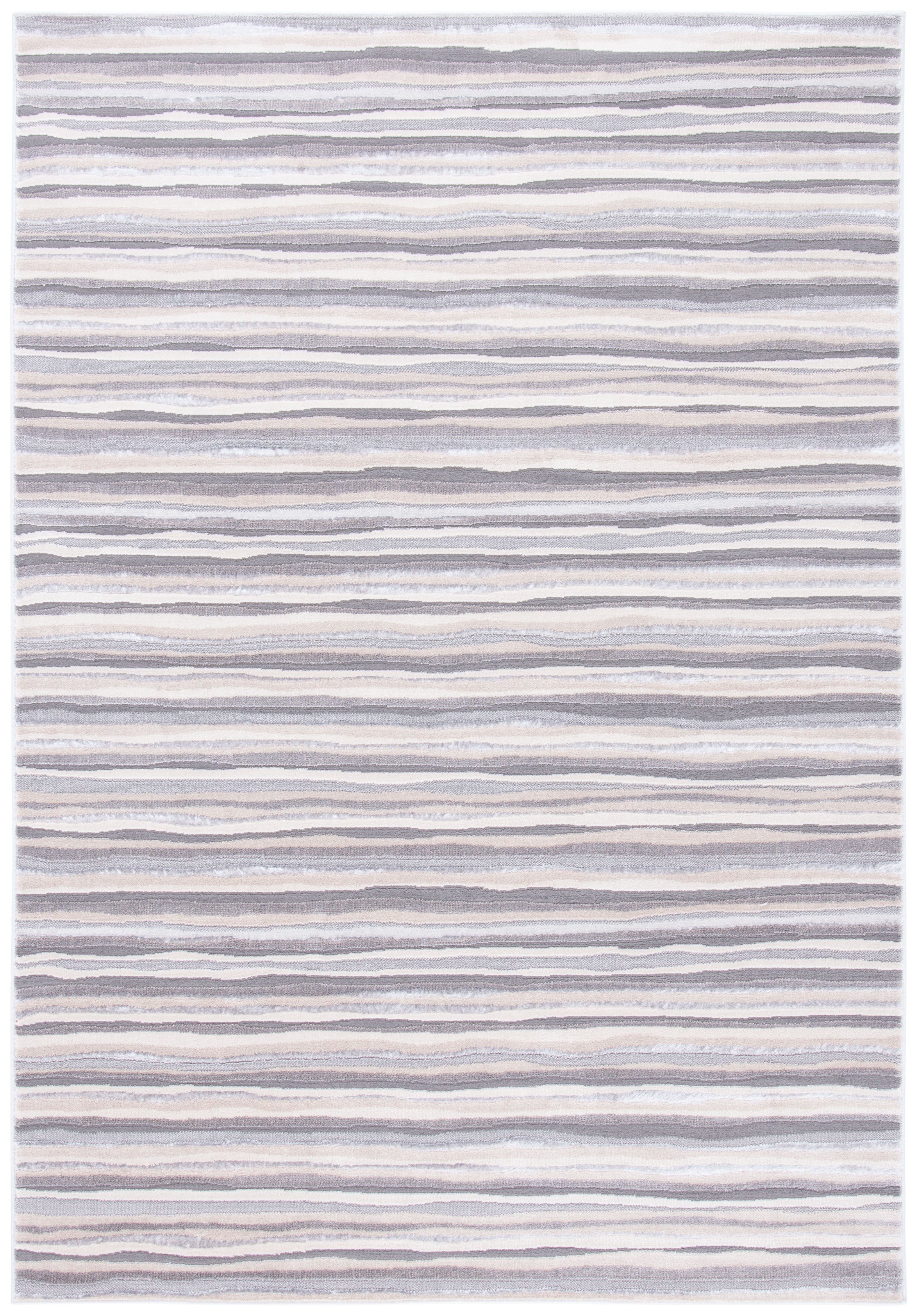 Safavieh Lagoon Kandy Striped Area Rug, Ivory/Gray, 5'5" x 7'7"
