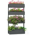 thumbnail image 3 of Raised Garden Bed Wooden Plant Stand w/ Angle Adjustable Planters, 3 of 11