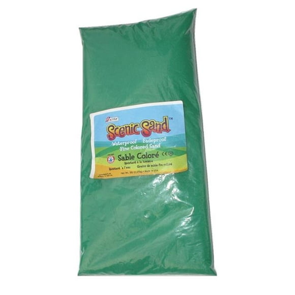 Scenic Sand 14558 5 lbs Activa Bag of Green Colored Sand