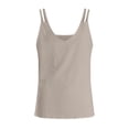 thumbnail image 6 of Women's Fashionable Casual V Neck Sleeveless Double Braided Strap Mini Solid Color Top, 6 of 8