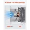 thumbnail image 4 of VEVOR 6 inch Through-The-Wall Ventilation Fan, 205 CFM Through Wall Exhaust Fan with AC Motor, Quiet Vent Easy Installation for Bathroom,Garage,Laundry Room,Storage Room Air Exchanger, 4 of 10