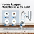 Waterdrop StainlessSteel Faucet Water Filter, Carbon Block Water